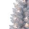 7ft. Pre-Lit Silver Tinsel Artificial Christmas Tree, Clear Lights